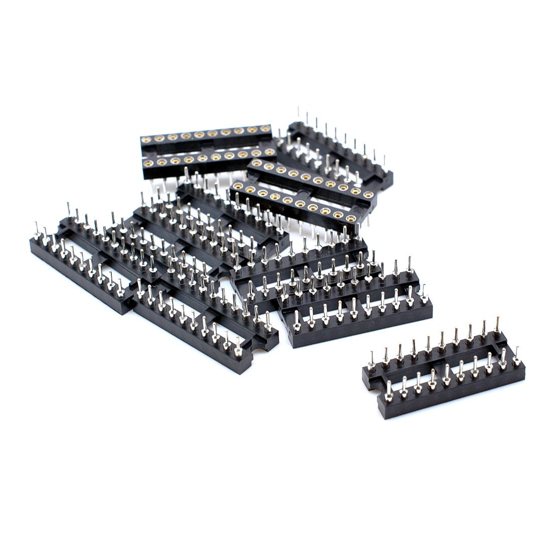 Snapklik.com : Oiyagai 20Pack 20Pin 2.54mm Round Hole DIP IC Socket ...