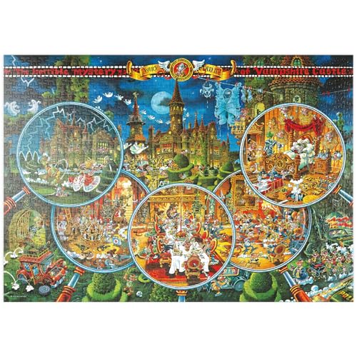 MyPuzzle Scène De Crime - Michael Ryba - Cartoon Classics - Premium 1000 Pièces Puzzle -...