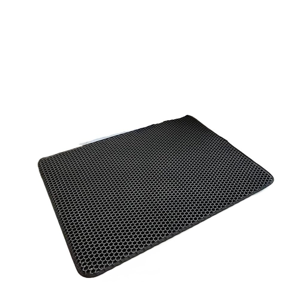 120CMX70CM Cat Litter Mat Double Layer Pet Box Toilet Sand Washable Clean(Black,60X90CM)