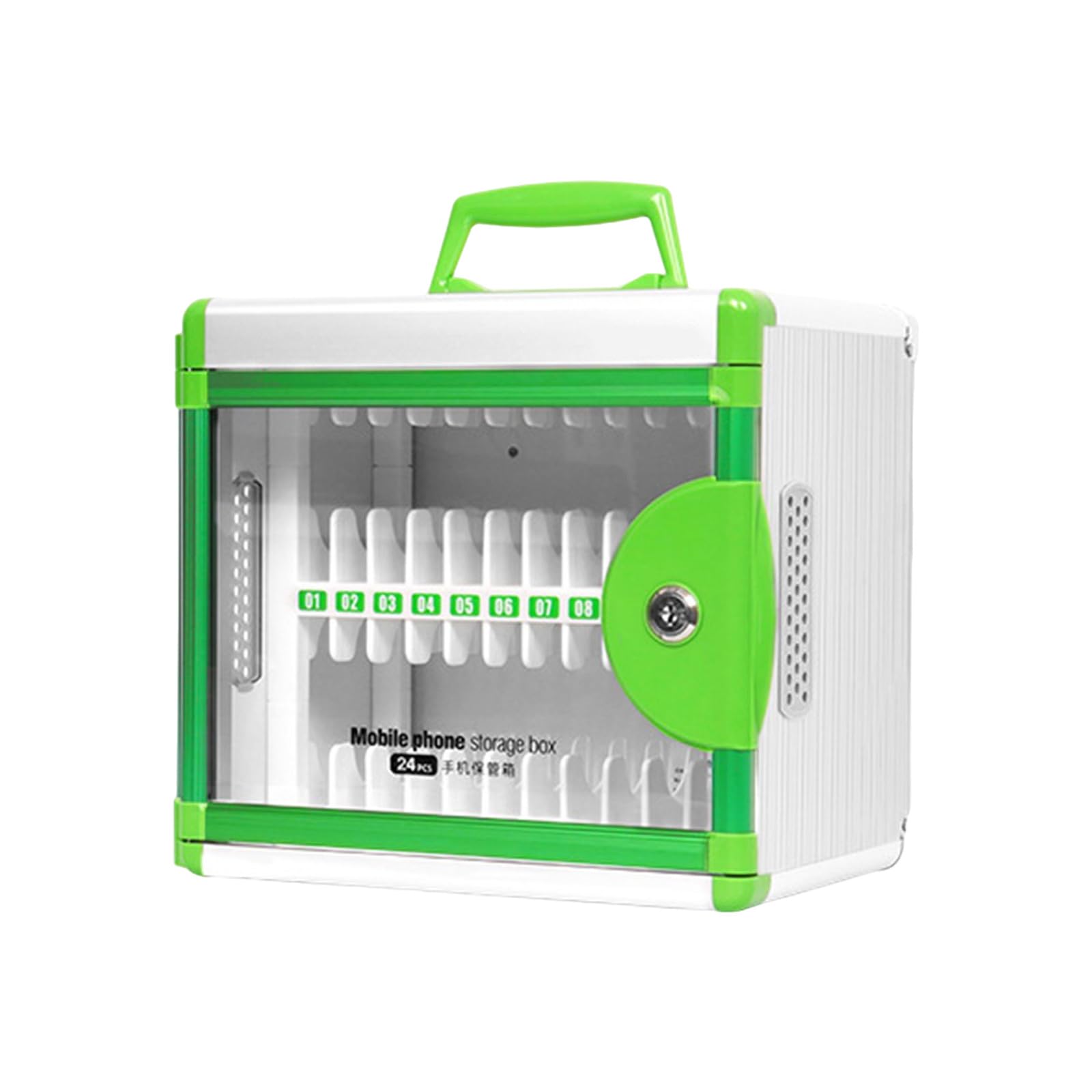 Buxuaaaa Multiple Slot Metal Phone Storage Cabinet with Security for Schools Workplaces Facilities Student Device Storage Structure