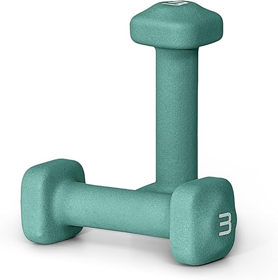 Tone Fitness Neoprene Dumbbell Weight Pairs with Anti-Roll Square Head | Multiple Options