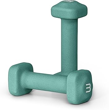Tone Fitness Neoprene Dumbbell Weight Pairs with Anti-Roll Square Head | Multiple Options