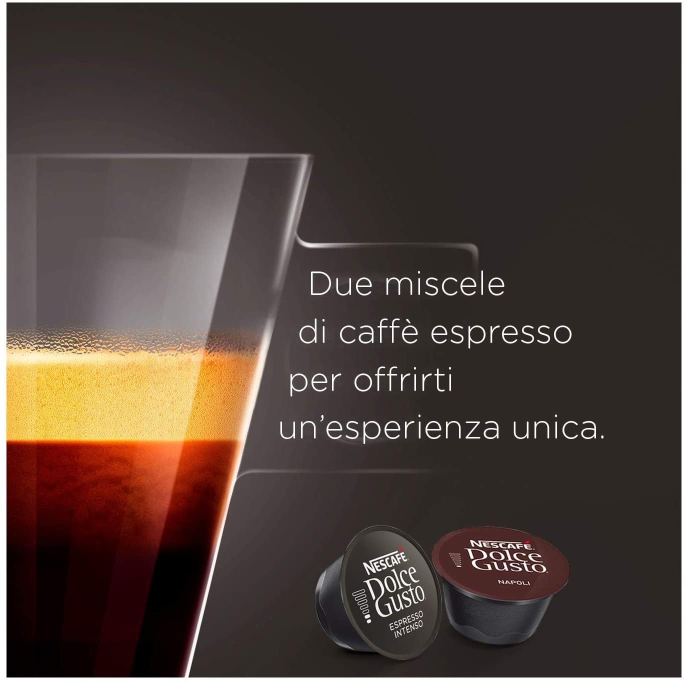 Nescafé Dolce Gusto Espresso Intenso 5 verpakkingen espresso napoli 1 verpakking koffie (96 cápsulas)