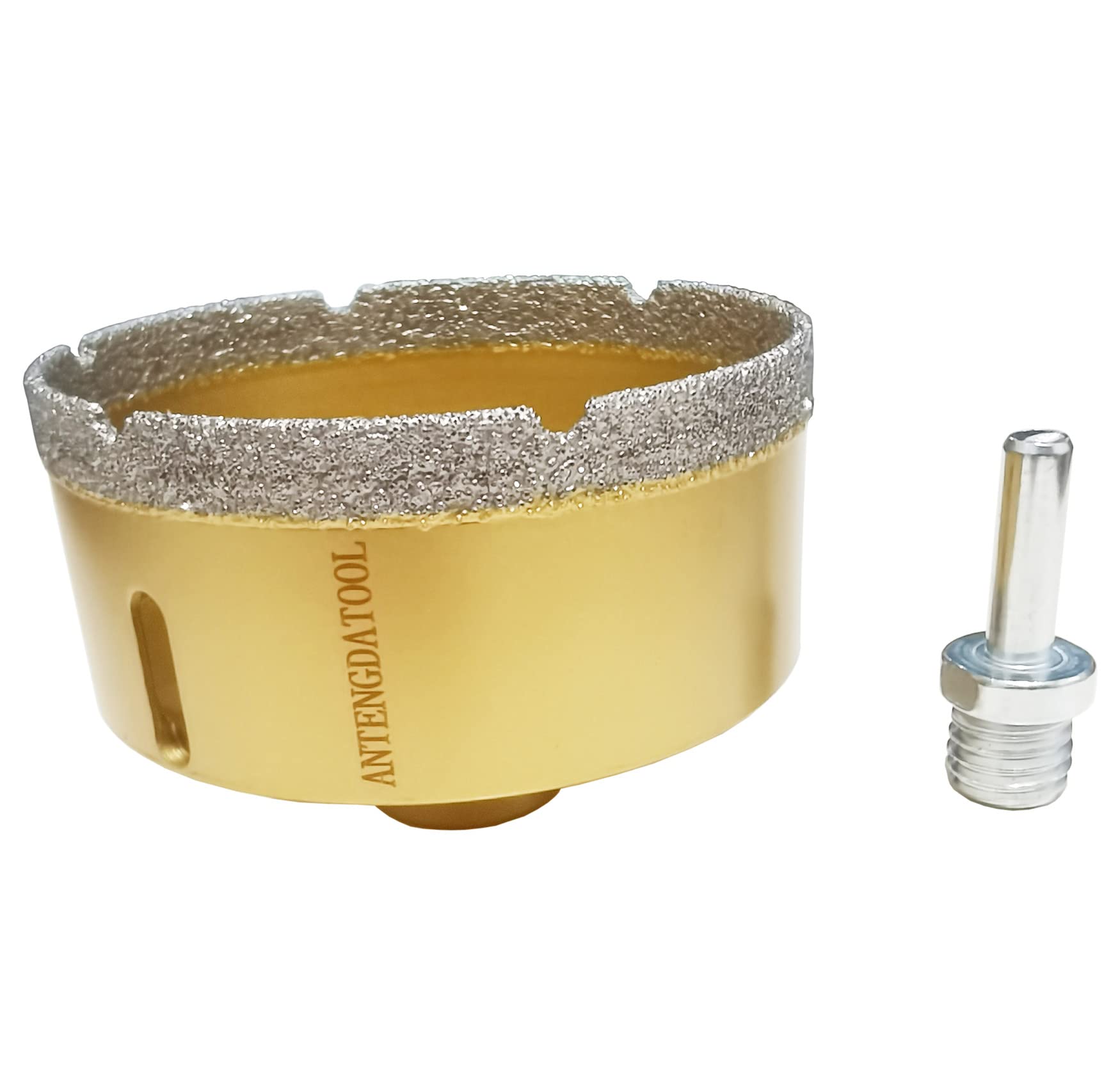 Antengdatool 3-1/2 Inch Dry/Wet Diamond Hole Saw for Angle Grinder - 90mm Porcelain/Tile Core Drill Bits for Ceramic Marble Brick Granite Stones