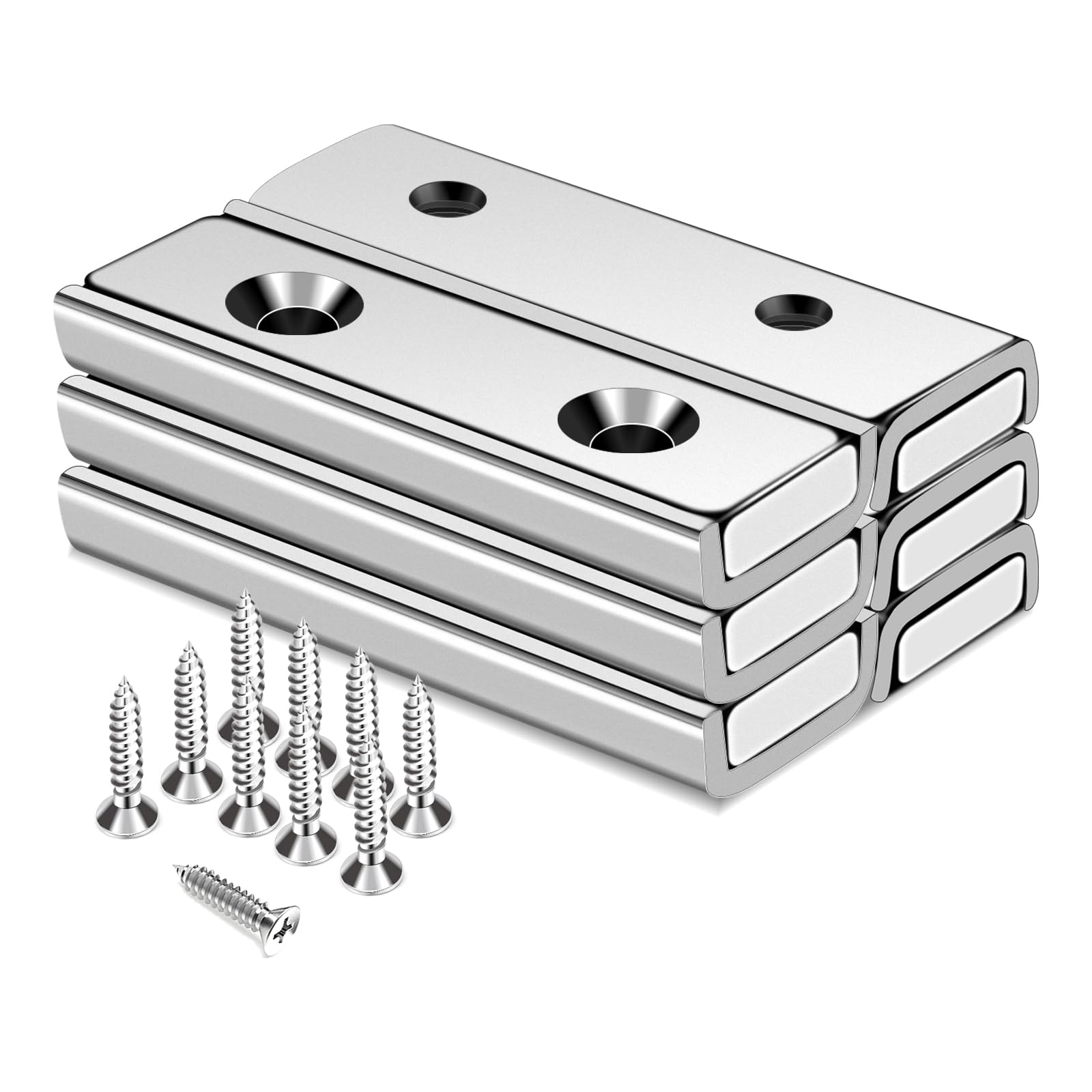 TRYMAG Bar Magnets, 80Lbs 15 Pack Countersunk Hole Magnet with Screw — Amazon image 13