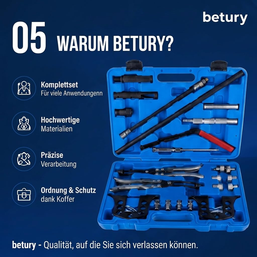 25-TLG Druckluft Ventilfederspanner Set | Ventilschaftdichtung Werkzeug & Ventilfederspanner Werkzeug kfz | Ventil Werkzeug Universal für 8V 16V 24V Motoren Motoreninstandsetzung