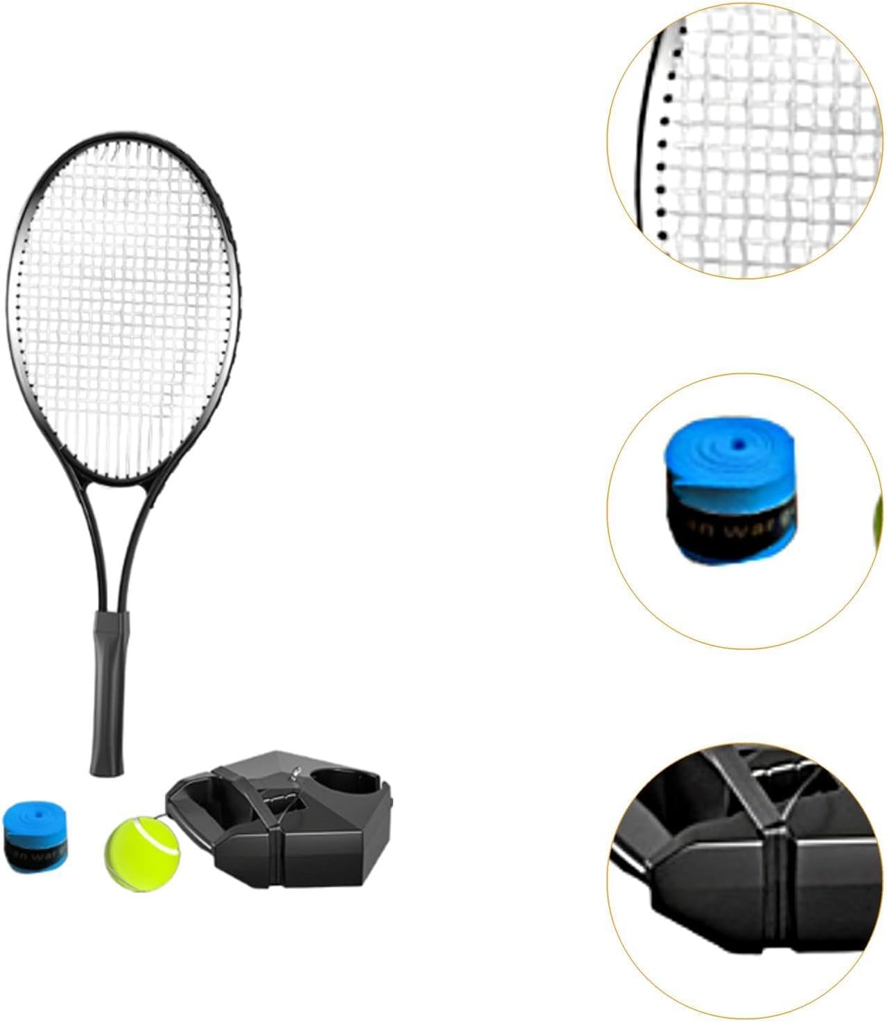 Tennis Training Device with Ball, Single Tennis Training Equipment for Park and Backyard Exercises, 4PCS
