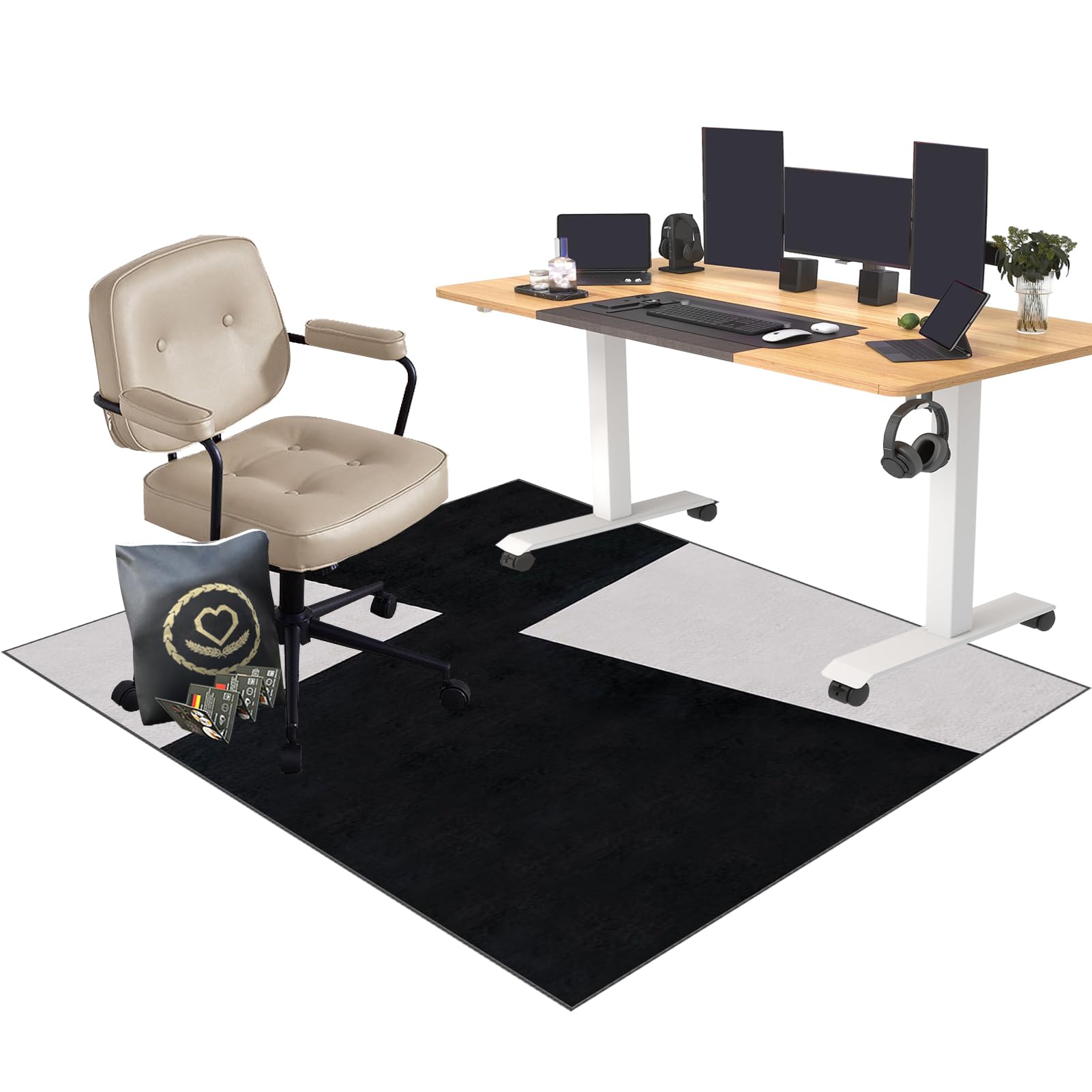 Alfombra Silla Ruedas Gaming Oficina, Alfombra Silla Escritorio, Gaming Protector de Suelo, Oficina Escritorio Gamer Alfombrilla, Alfombras para Sillas, Alfombra Suelo Gaming 80 x 120 cm