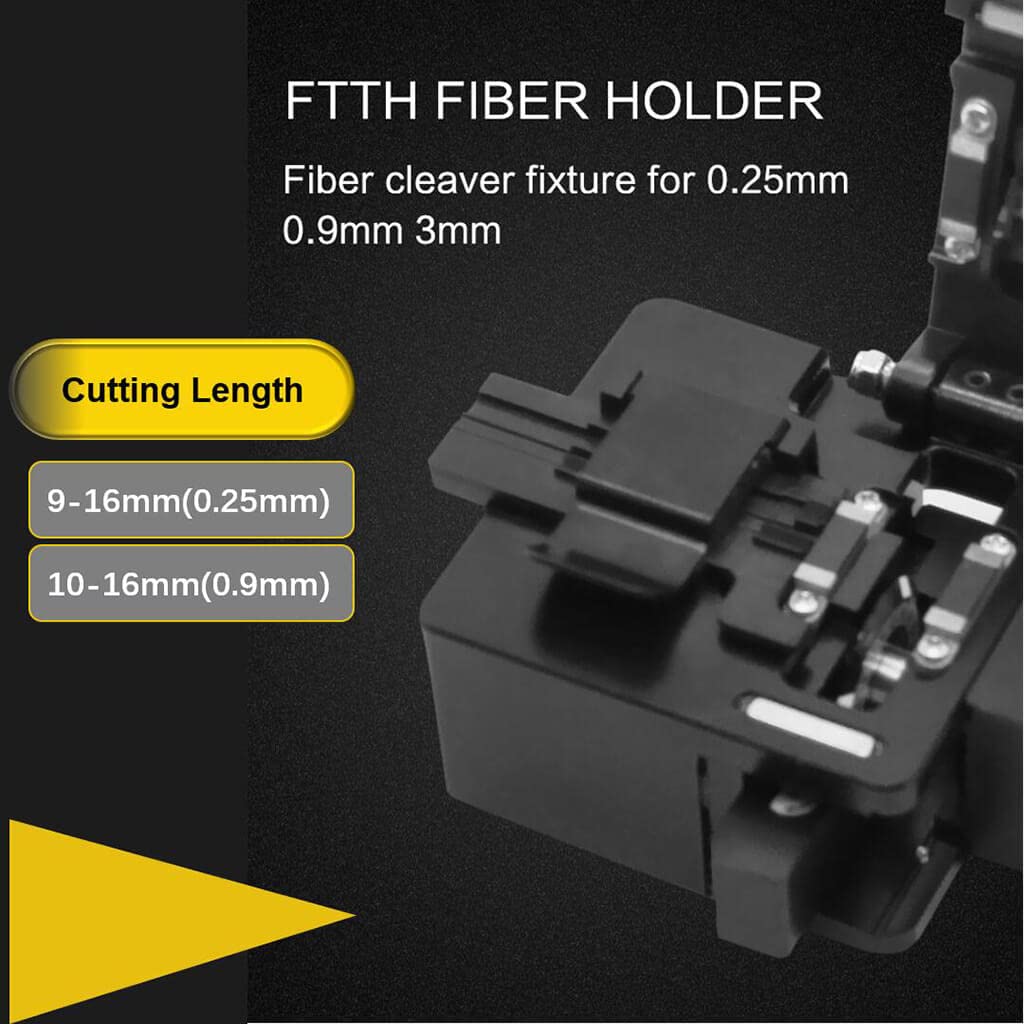 TM27 Fiber Cleaver Cortadora de Fibra Óptica, Alta Precisión con 16 Puntos de Corte de Fibra con Soporte de Fibra 3 en 1 para Fibra de 0.25mm 0.9mm 3.0mm