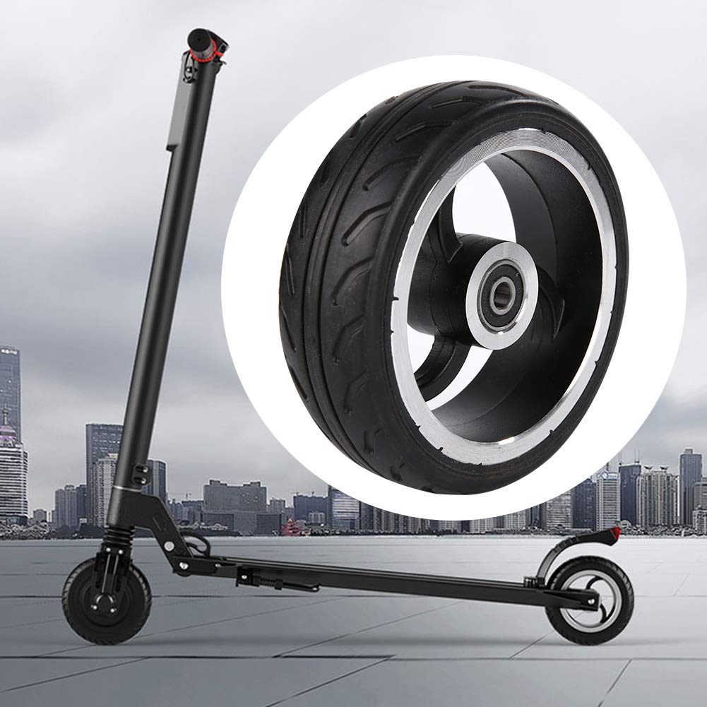 Ruota monopattino elettrico, Alta elasticità resistente all'abrasione ruota scooter 5-6 pollici lega alluminio gomma for spostamenti urbani quotidiani e viaggi compatti