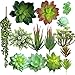 Aisamco 14 Pcs Artificielles Plantes Succulentes Faux Fleur Succulentes Mini Echeveria Pics Tiges en Vrac Fleurs Artificielles pour La Maison Intérieur Fée Jardin Décorations