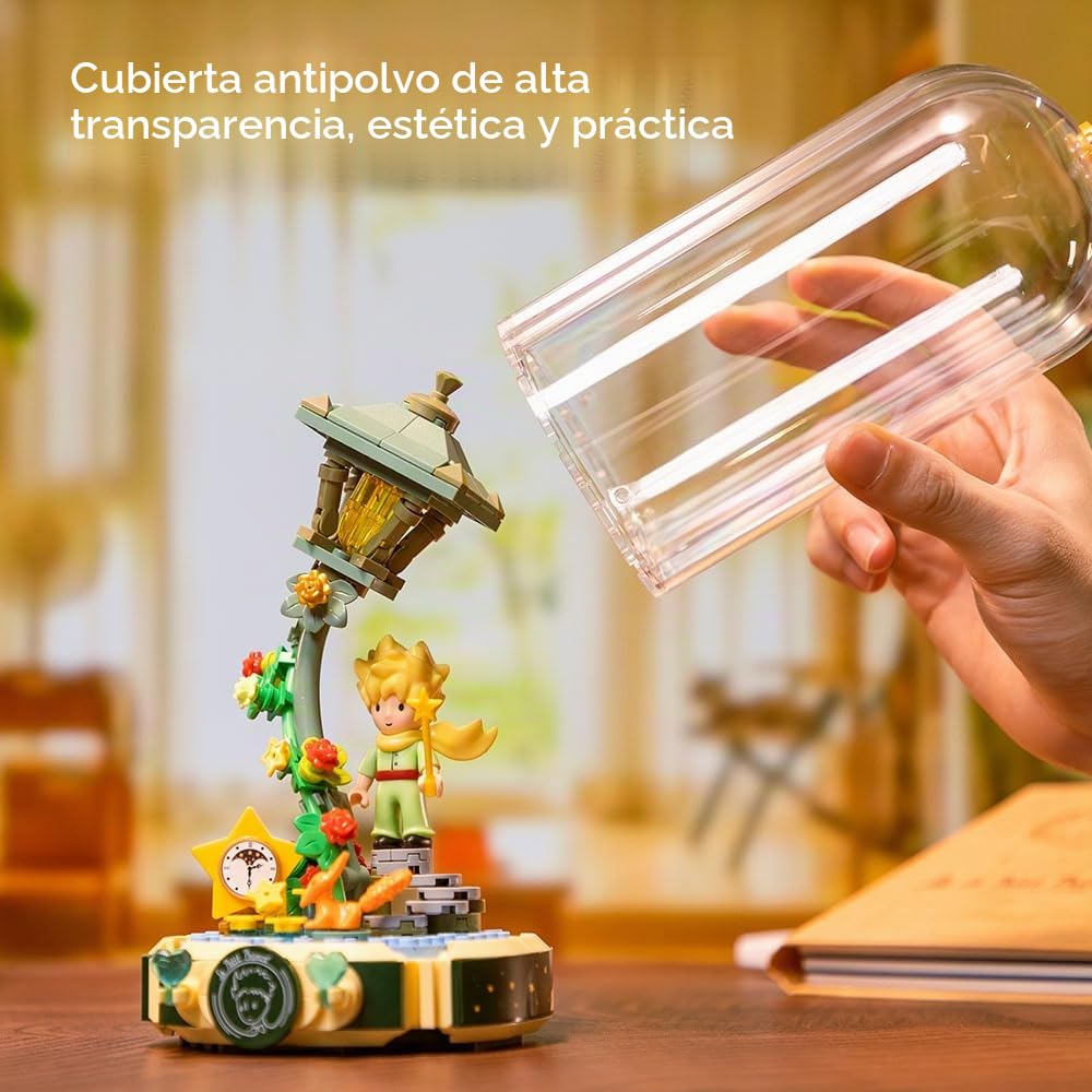 PANTASY Le Petit Prince Set de Bloques de Construcción Lámpara de Luz de Estrellas Modelo Creativo DIY con Minifigura y Cubierta de Alta Transparencia Adultos y Niños