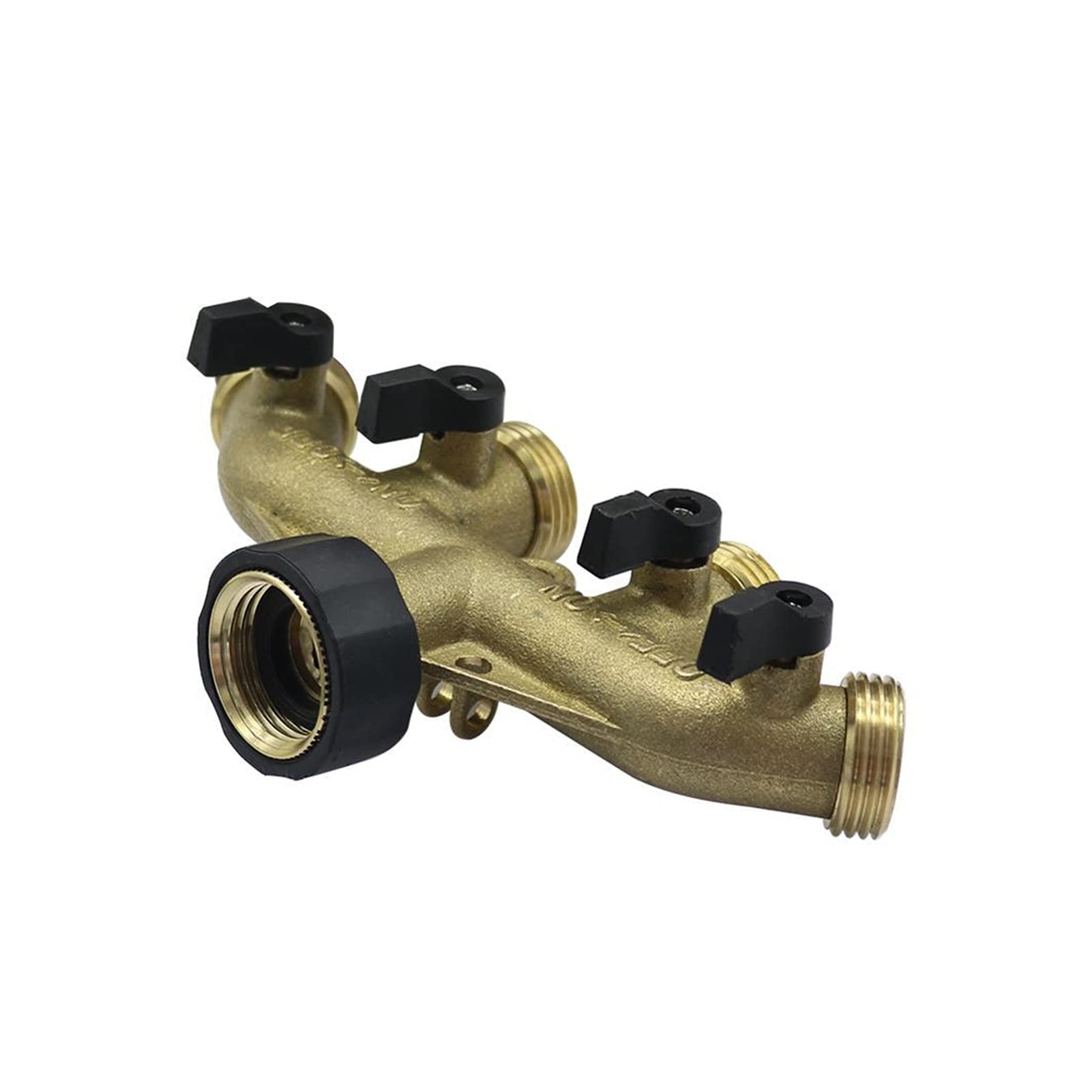 Patio Industrial Manguera de jardín. 3/4 "Latón roscado de latón americano/europeo Distribuidor de cuatro vías Distribuidor de cuatro vías de riego de riego de riego de riego Conector de grifo