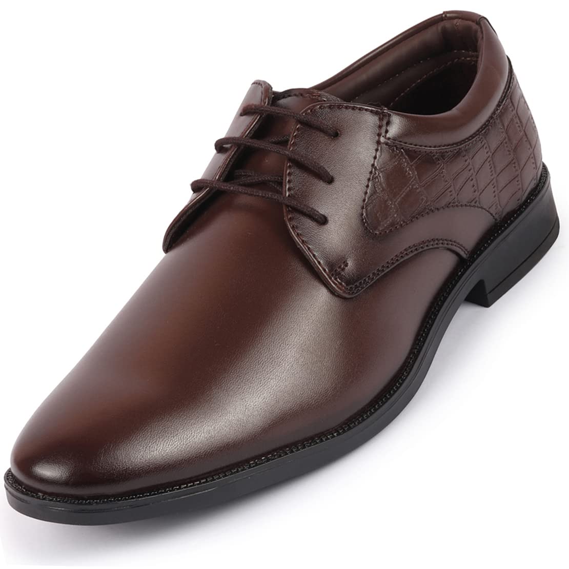 fausto Men's Wedding Party Embossed Oxford Lace Up Shoes-picture-47
