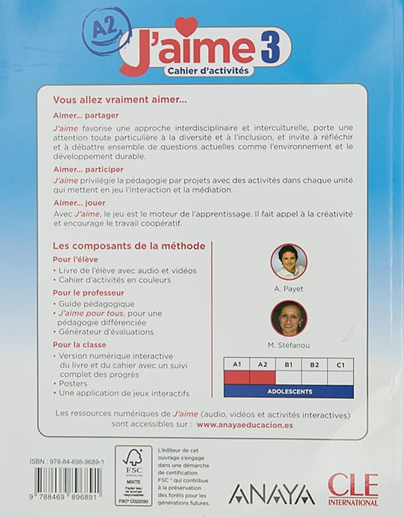 J'aime 3. Cahier d'activités