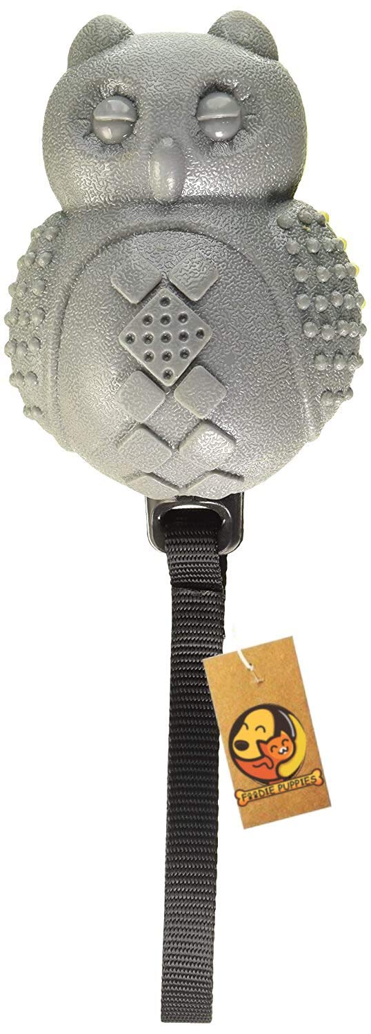 Foodie Puppies Dog Squeaky Owl Chew Toy for Small to Medium Dogs - Durable, Non-Toxic TRP & Foam with Grooves and Grip Strap | Interactive, Lightweight, and Safe for Playing & Chewing (B08QRJ44Y6) Amazon Price History, Amazon Price Tracker
