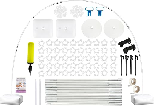 Voircoloria Balloon Arch Kit Frame Stand for Floor Party Decorations, White