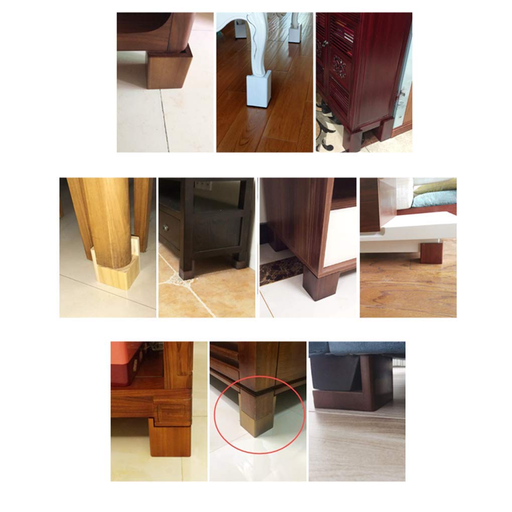 4 Pezzi Gambe mobili in Legno mobili per la casa Alzata mobili Piedi Sollevatore Letto Aumento Altezza mobili, Alzata mobili, Ascensore per mobili, Tavolo in Legno scrivania Letto