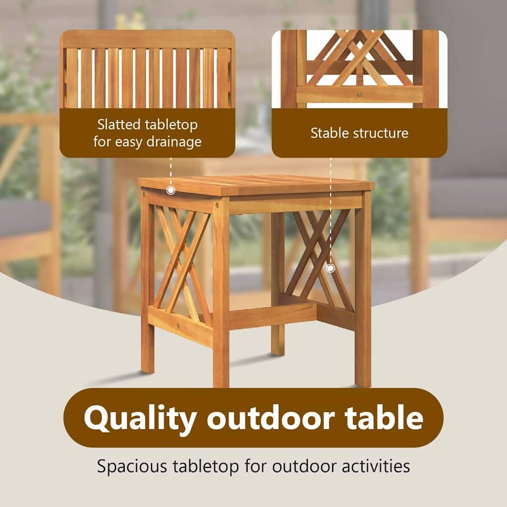 vidaXL Gartensofa-Set mit Kissen 3 pcs Öl-Natur Massivholz Akazie, Garten und Terrasse, modernes Outdoor Lounge-Set, wetterfestes Sofa, Akazienholz Möbel, schicke Terrassenmöbel