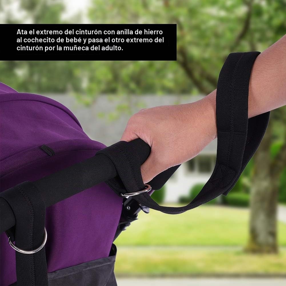 Correas de Muñeca de Seguridad para el Cochecito de Bebé - Delaman Universal Baby Pram Safety Belt, Clips de Cochecito de Bebé, Antideslizante, Múltiple, Negro