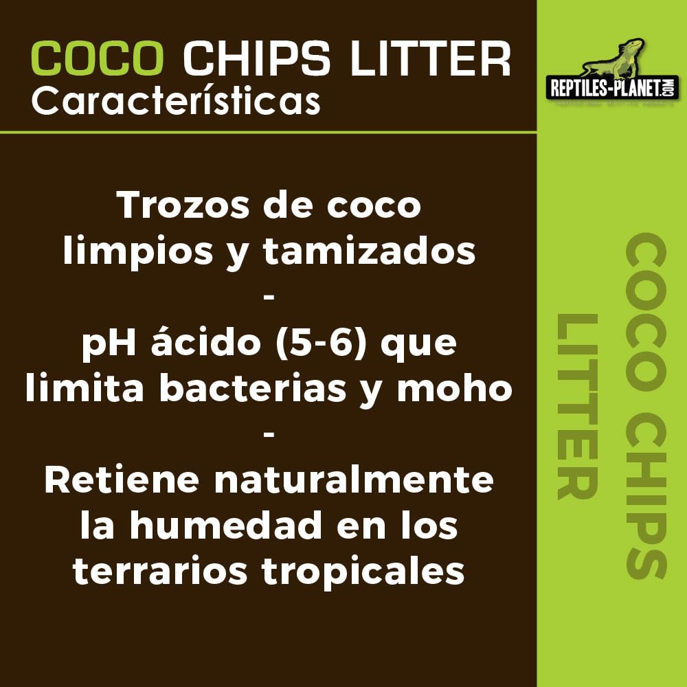 Coco Chips Substrat en Eclats de Coco pour Terrarium 6 Litres