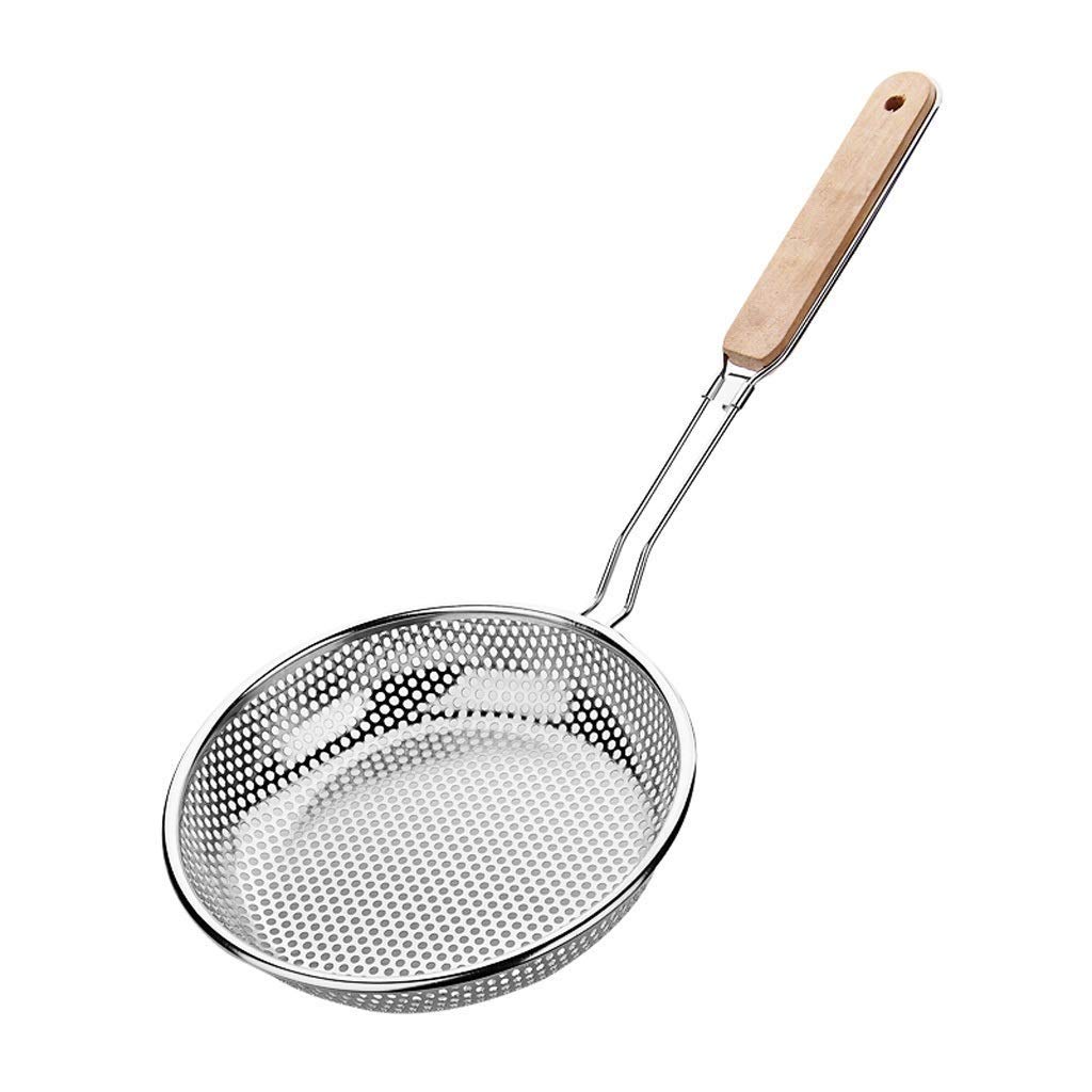 Cuchara de sopa, espumadora, cuchara ranurada, cuchara de cocina, colador, sopas, pasta, mango cómodo, colador, cucharón para cocina (color 16 cm) (16 cm)