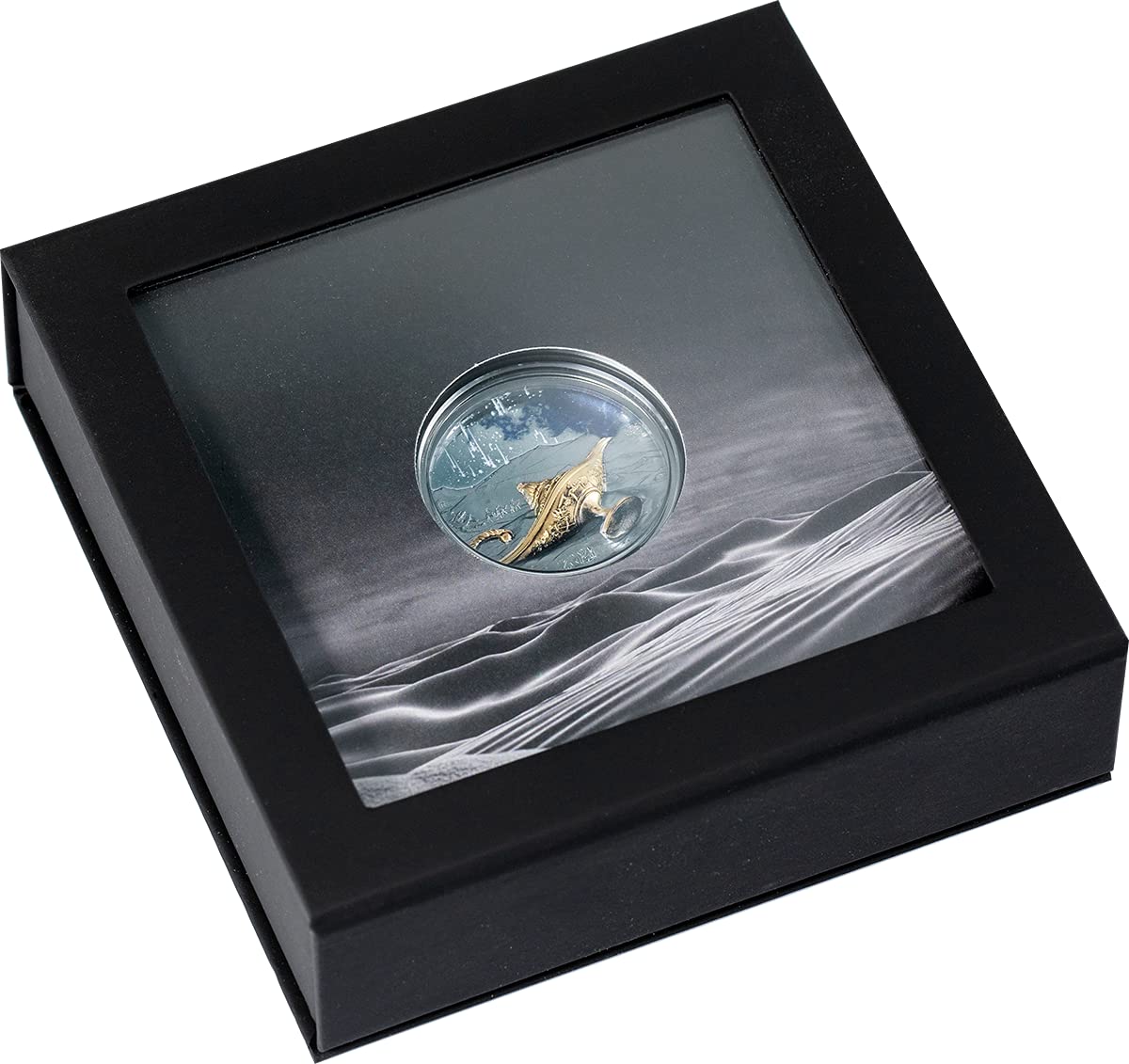 IMPACTO COLECCIONABLES Moneda Magical Lamp 1001 Nights – Las 1001 Noches 1 Oz Plata Pura. Palau 2021 Edición Limitada con Certificado numerado