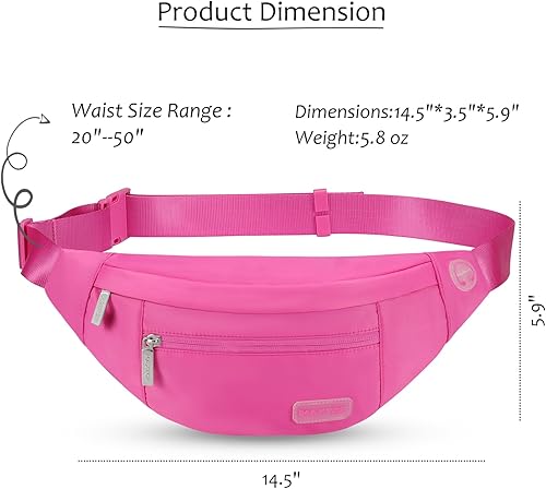 Miniatura 225 de MAXTOP - Cangurera cruzada grande con 4 bolsillos con cremallera, ideal para eventos deportivos, festivales, entrenamiento, viajes, correr y uso