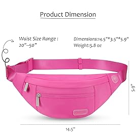 MAXTOP Fanny Packs for Women Rose Red Belt Bag with 4 Zipper Pockets, Fashion Waist Pack Crossbody Bag with Adjustable Belt for Traveling Running Shopping Hiking Cycling