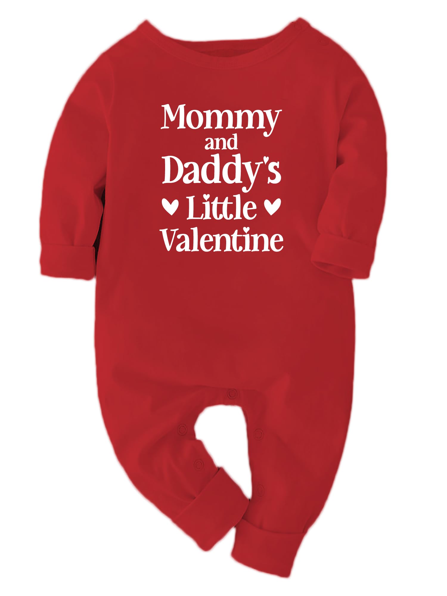 Mommy & Daddy’s Little Valentine – Baby Dress for Boy/Girl Baby | 100% Cotton Knit Full Sleeves Bodysuit – Red