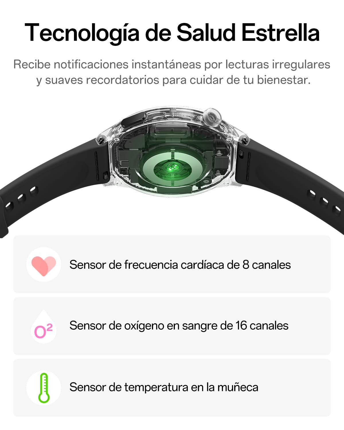 OPPO Watch S Smartwatch, Pantalla AMOLED 1,46" 3000 Nits, Diseño Ultrafino de Acero Inoxidable, Batería 10 Días, Seguimiento SpO2 Sueño Pulso, 100+ Modos Deportivos, Llamadas Bluetooth, 5ATM, Black
