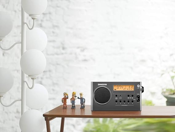 SANGEAN SG-106 AM/FM Compact Digital Tuning Portable Receiver (Black)