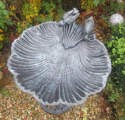 Grosse VOGELTRÄNKE VOGELBAD ANTIK Stil GARTENDEKO LANDHAUSSTIL GUSSEISEN NEU g DR-1190