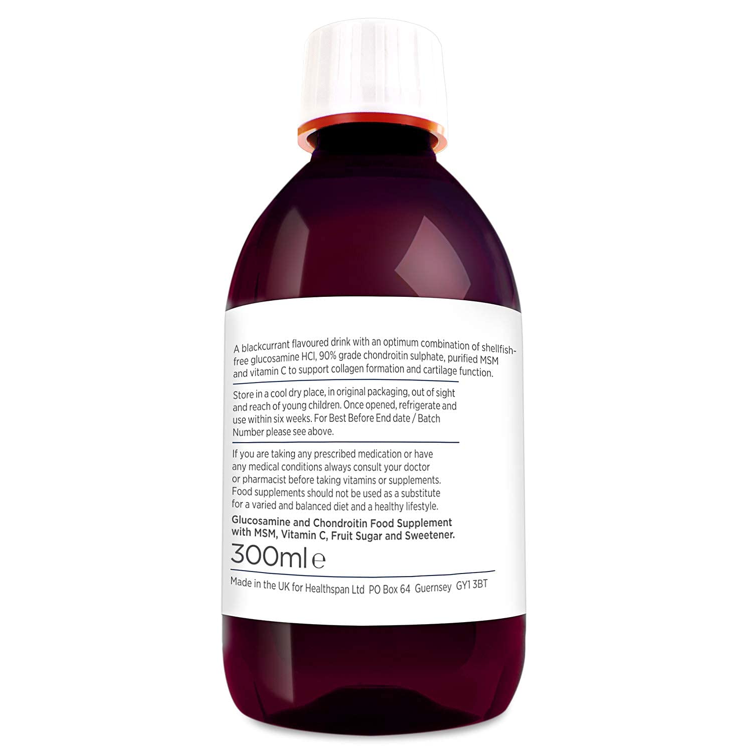 Healthspan Optiflex Glucosamine & Chondroitin Liquid (2x300ml) Cartilage Health & Collagen