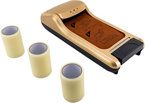 Miniatura 8 de Máquina de película para zapatos, 23.62 x 11.02 x 6.69 pulgadas, dispensador automático de cubiertas de zapatos, dispensador portátil para zapatos