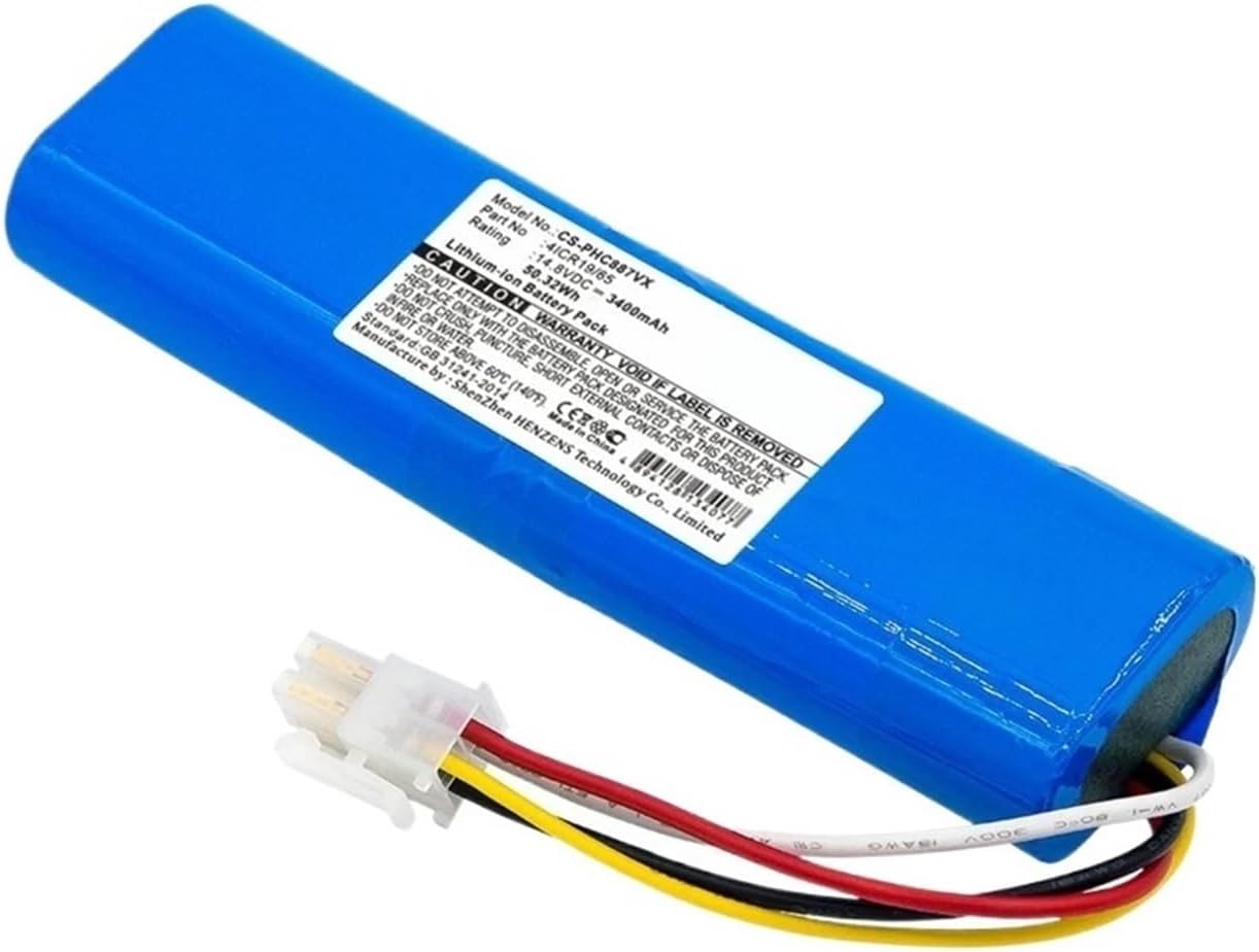 14.8V 3400mAh Battery，Compatible for Philips SmartPro Compact Home Household Cleaner Robot FC8705 FC8710 FC8772 FC8776 FC8700