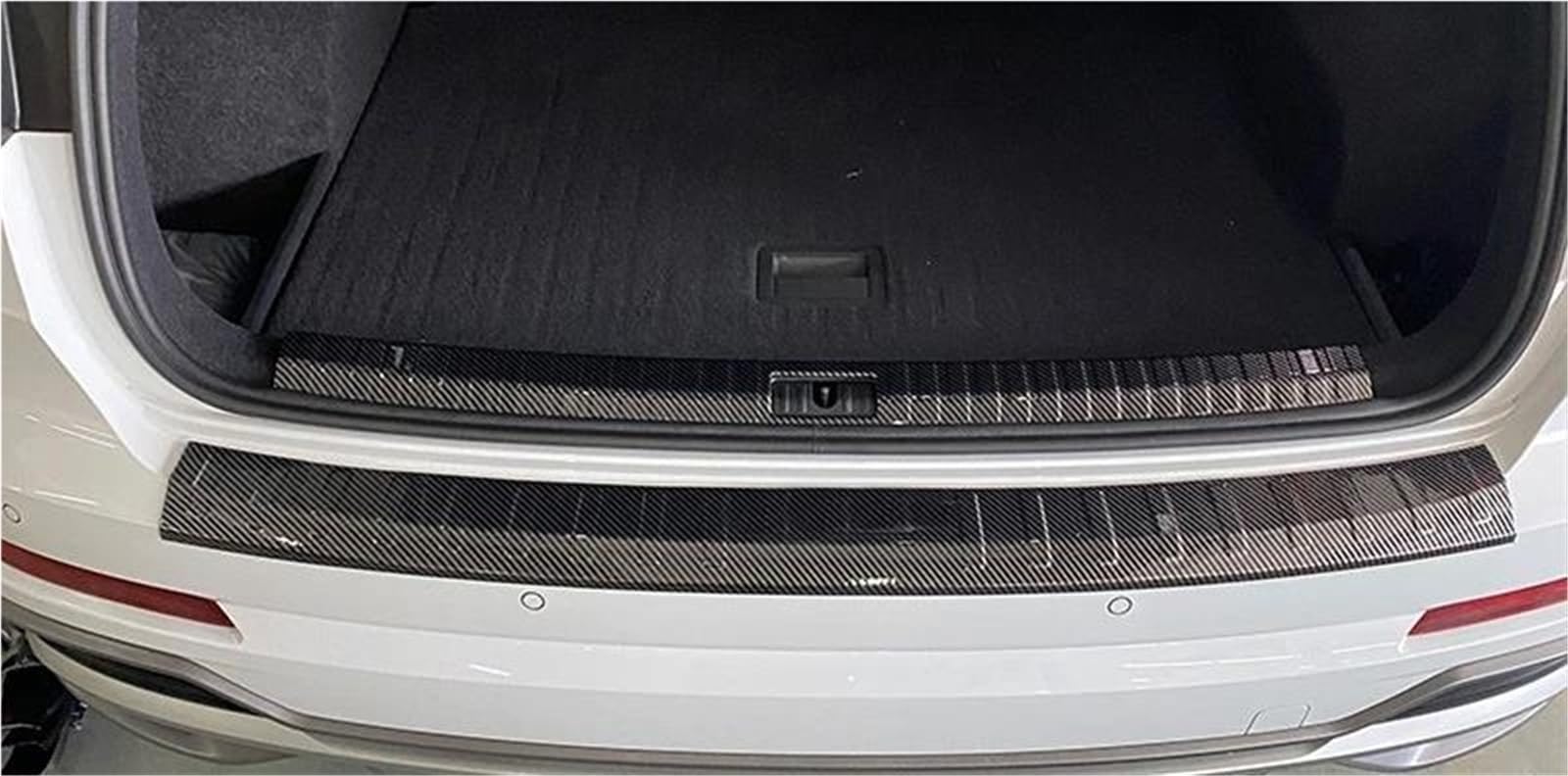 Umbral De Puerta Maletero Coche para Q3 F3 RS para S-Line 2019-2025 Placa Protectora De Umbral Fibra Carbono ABS Tiras Adhesivas Protector Parachoques Tresero(Inner Door Sill)