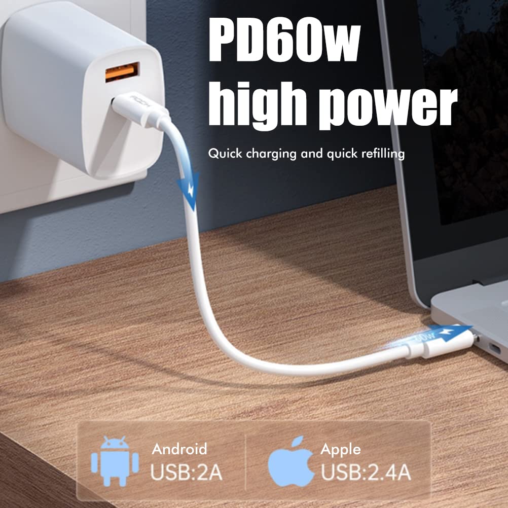 Multifunctional Compact Cable Card, Data Cable Cover with 22 Inch USB-C Cable and USB-A/Micro-USB/Light/OTG Adapter Kit, Portable Travel Work Converter Set Storage for Phone Pad Watch Charging