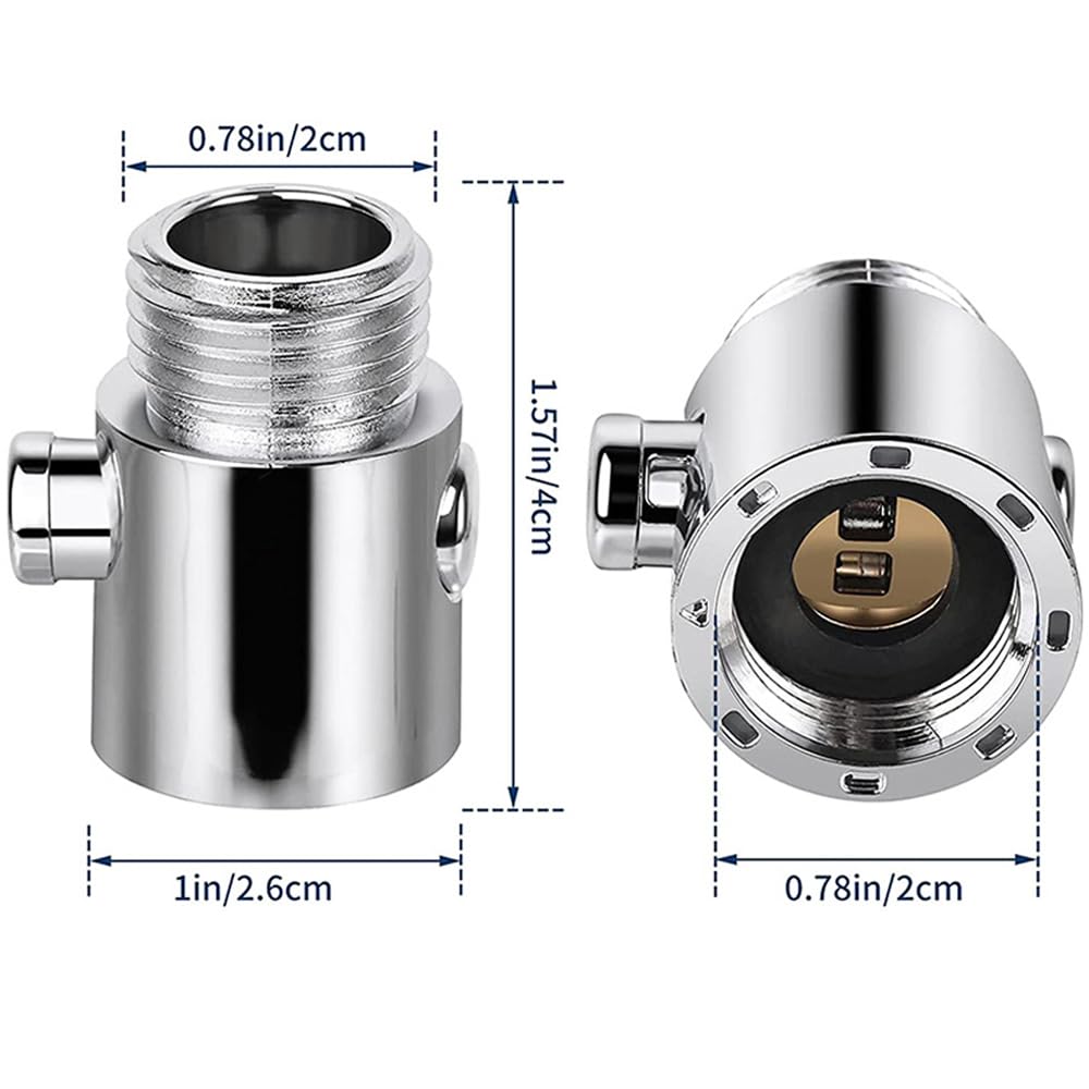 Shower Head Shut Off Valve,Leak Proof Shower Head Control Valve,Button Type Shower On Off Valve, Shower Head Water Control Valve For Bathroom,Kitchen,RV