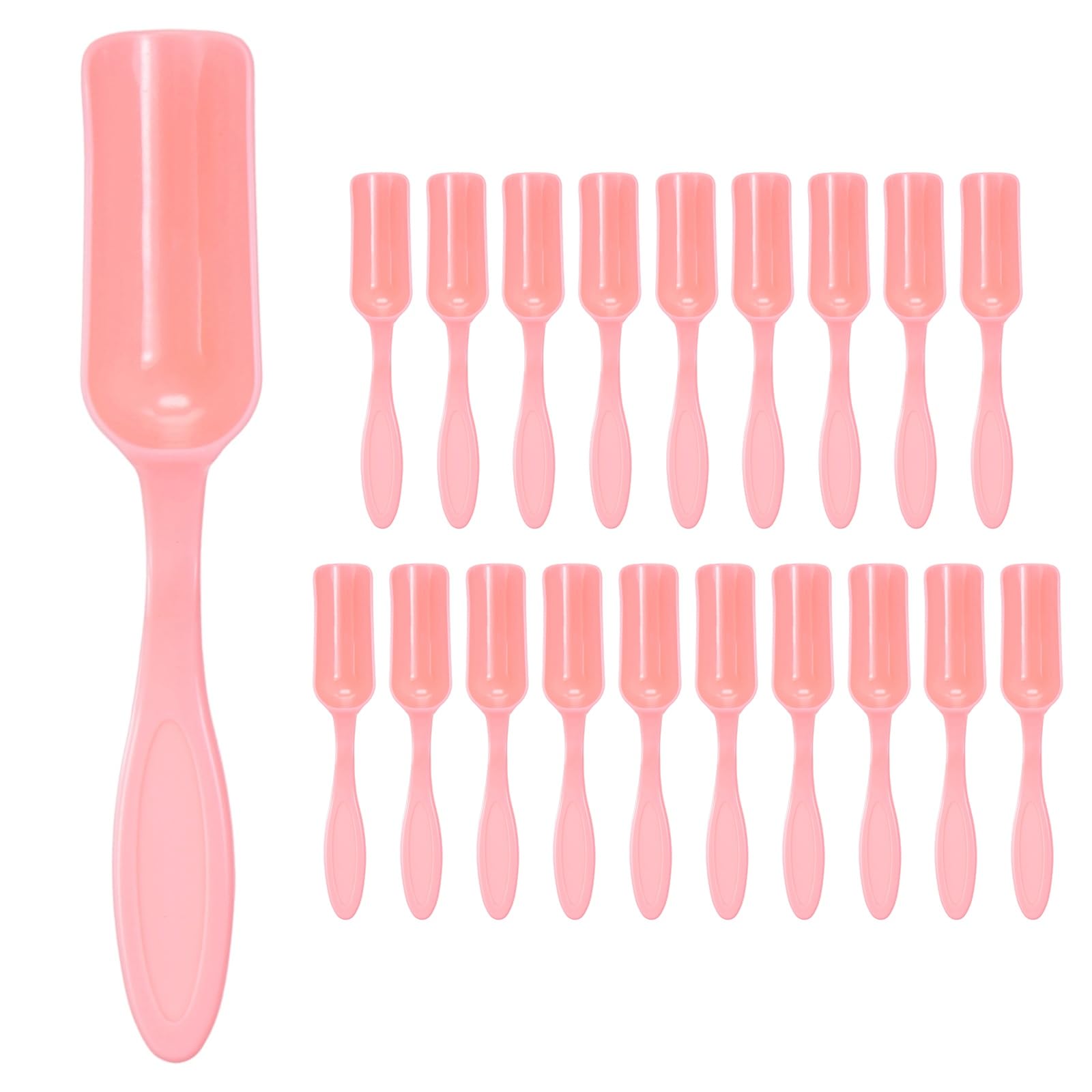 M METERXITY 20-Pack Mini Gardening Shovel Spoons, Plastic Garden Soil Scoops for Cultivation Digging Transplanting/Flower Planting/Plant Succulent, Colorful Small Gardening Tools [Pink]