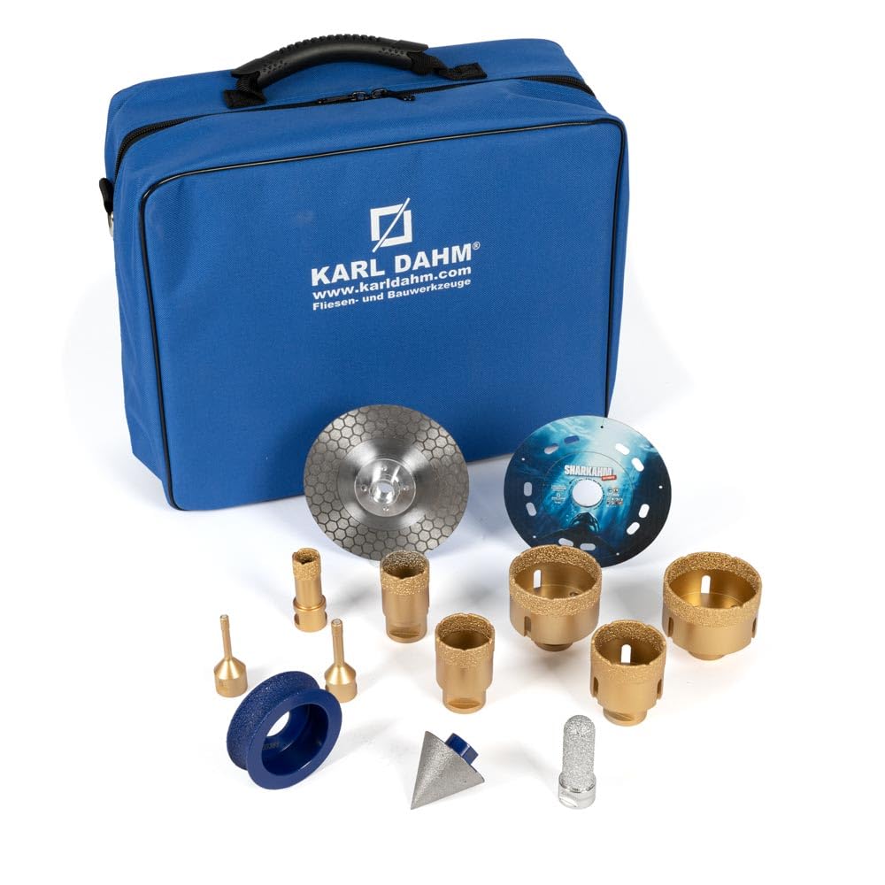 Karl Dahm® Juego de brocas de diamante 3 en 1 para taladrar, cortar y lijar, herramienta perfecta para cualquier profesional y aficionado al bricolaje, número de referencia 55534