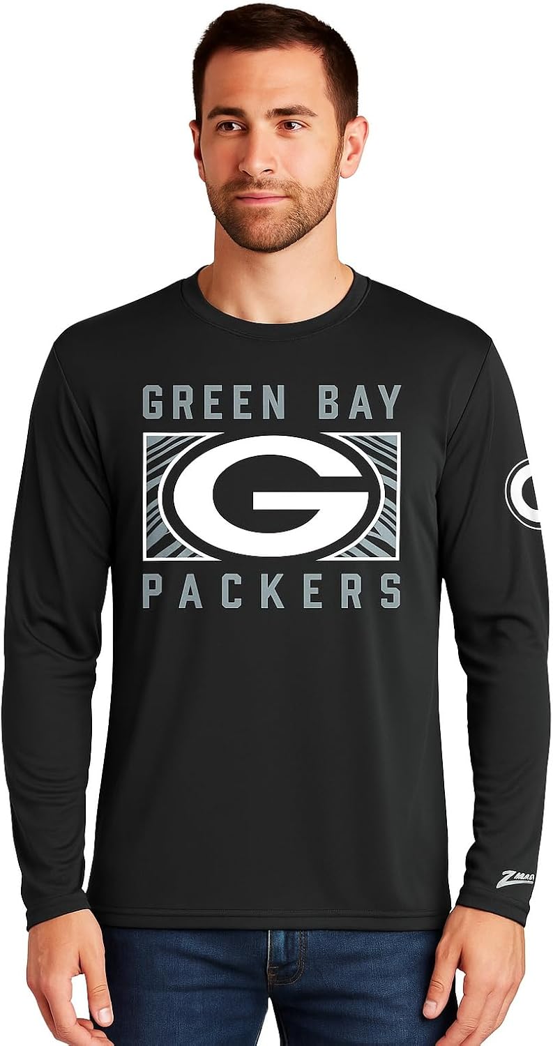 Zubaz NFL Men's Long Sleeve Team Graphic T-Shirt, Official Fan Apparel (Small - 5XL)