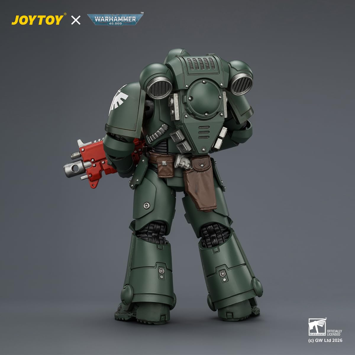 HIPLAY JOYTOY Warhammer 40k Dark Angels Intercessor z Bolterem, Bolterem Pistoletem i Mieczem Łańcuchowym JT03868 Zestaw Figurek Akcji w Skali 1/18