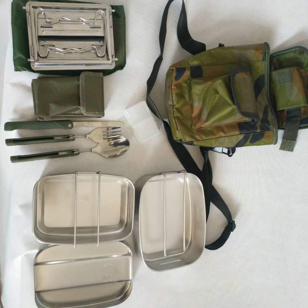 Ustensiles de cuisine de camping en acier inoxydable pour randonnée et trekking