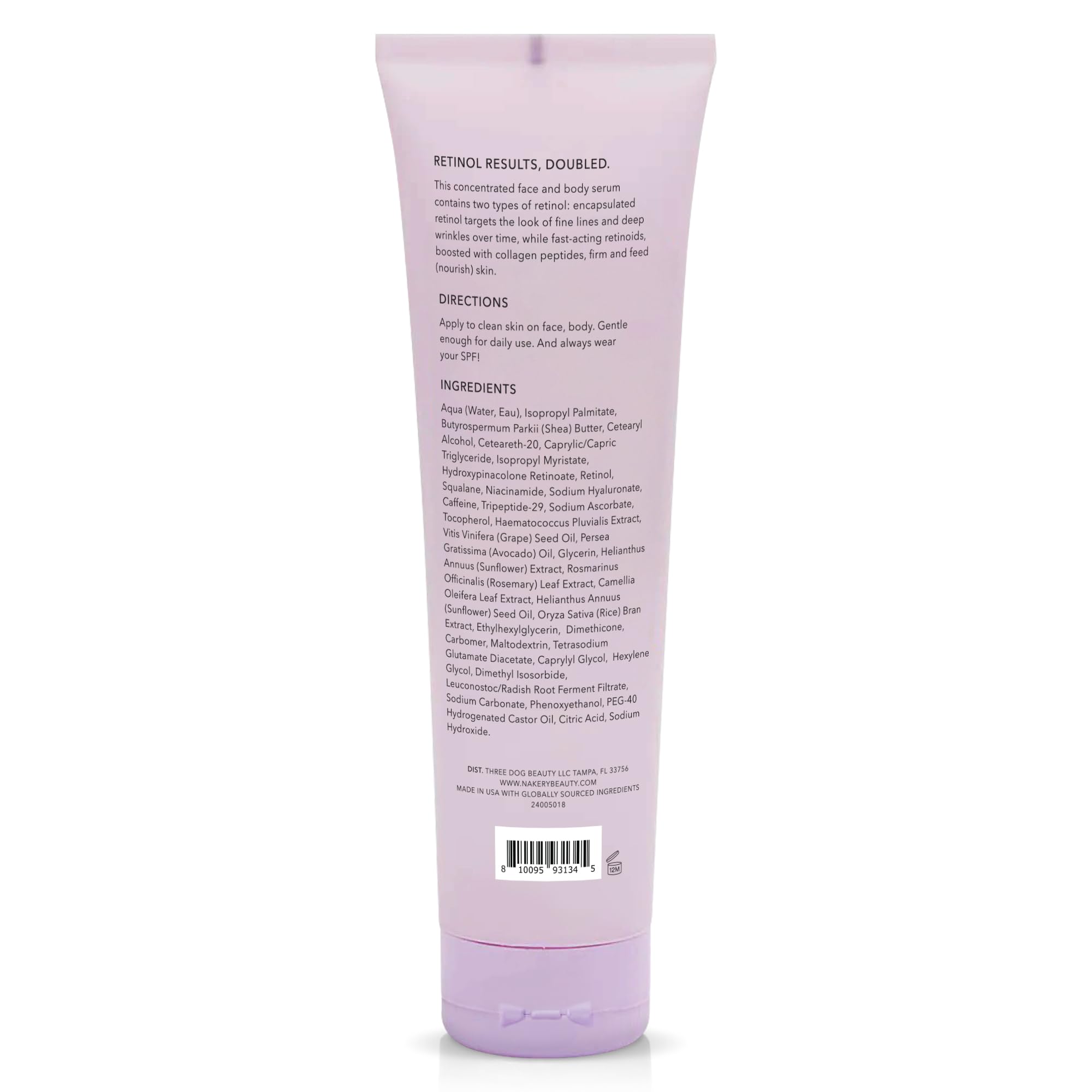 Nakery Beauty Retinol Cream - Krem do twarzy z retinolem i kolagenem - Kolagenowy krem do twarzy dla wszystkich rodzajów skóry - Krem z kwasem hialuronowym z kolagenem retinolem przeciw zmarszczkom