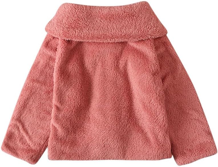 Miniatura 5 de Abrigos para bebés y niñas chaquetas manga larga cárdigan sólido grueso chaqueta cremallera de felpa abrigo niños