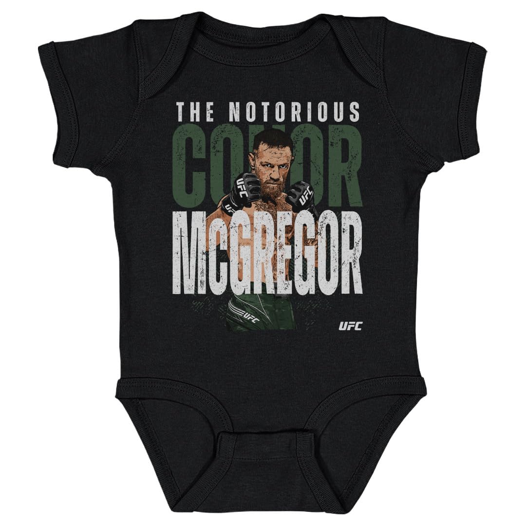 Conor McGregor UFC One-Piece Infant Bodysuit - Conor McGregor The Notorious Bold WHT (Black, 6M)