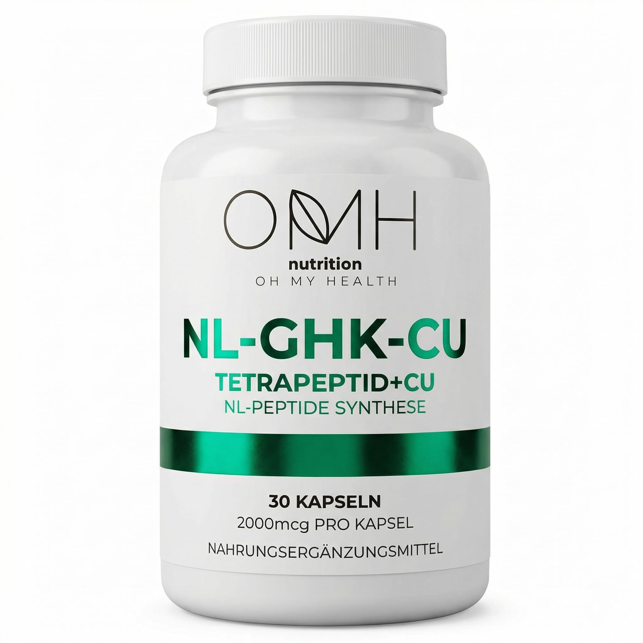 OMH nutrition NL-GHK-CU Tetrapeptid mit Kupfer, 30 Kapseln, 2000mcg pro Kapsel, Nahrungsergänzungsmittel, Laborgeprüft
