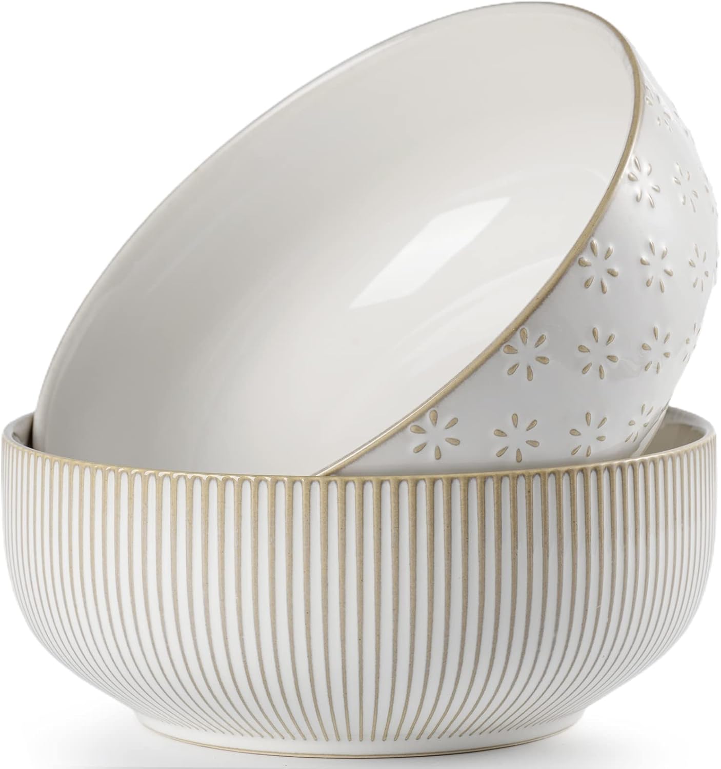 getstar Large Serving Bowls (8 inch & 60 fl oz), Ceramic