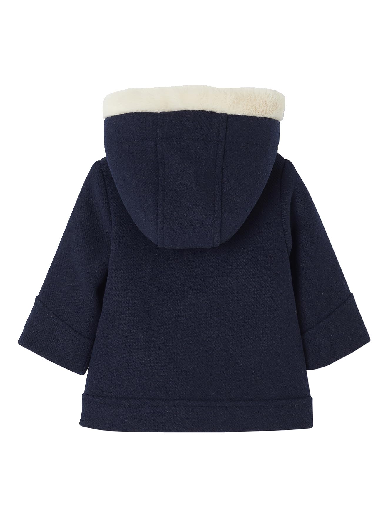 VERTBAUDET Manteau à capuche bébé fille drap de laine